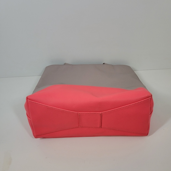 Kate Spade Two-Tone Gray Pink Tote Bag Purse With Dust Bag - Picture 8 of 12